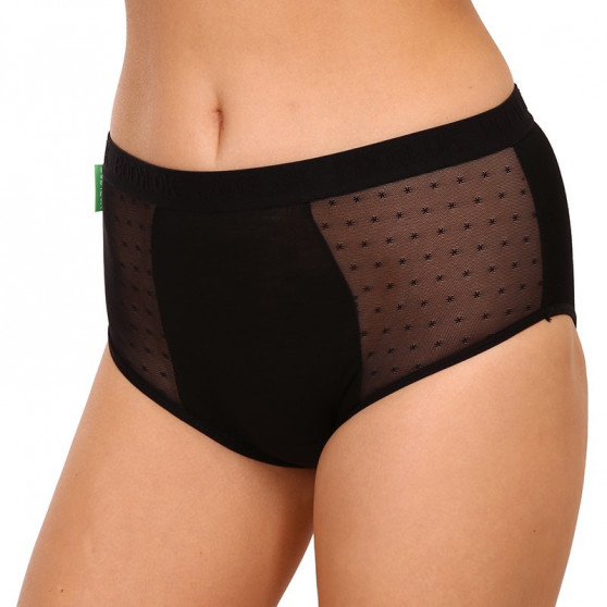 Bodylok Menstrualne spodnjice Bamboo Hi-Waist Black Medium Menstruacija (BD22044)