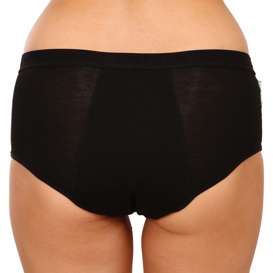 Bodylok Menstrualne spodnjice Bamboo Hi-Waist Black Medium Menstruacija (BD22044)