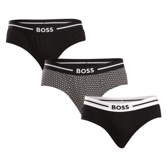 3PACK moške hlačke BOSS črna (50510679 001)