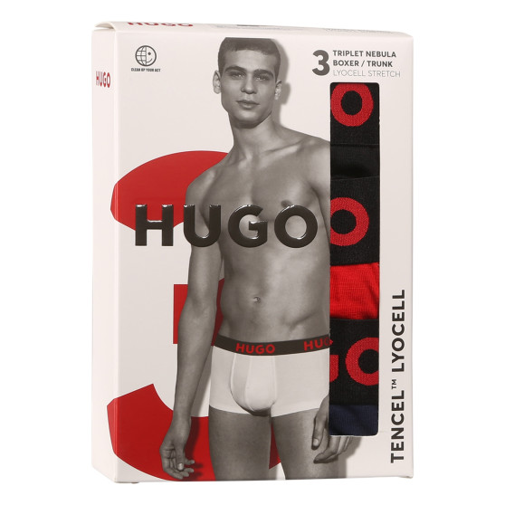 3PACK Moške boksarice HUGO večbarvne (50496723 982)