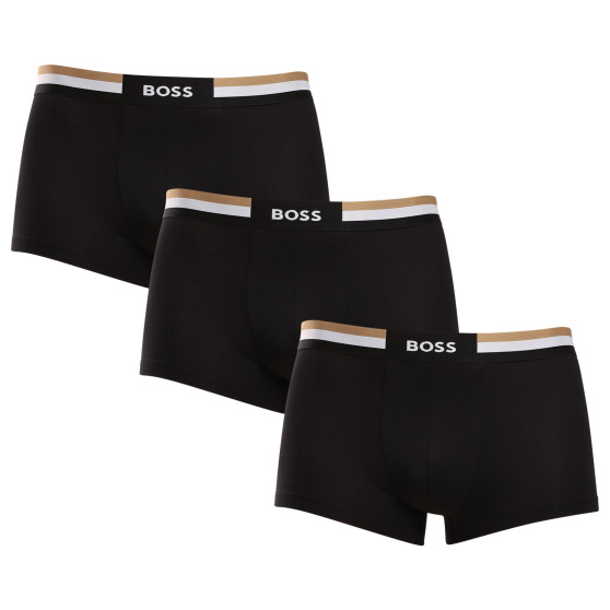 3PACK Moške boksarice BOSS črne (50516542 001)