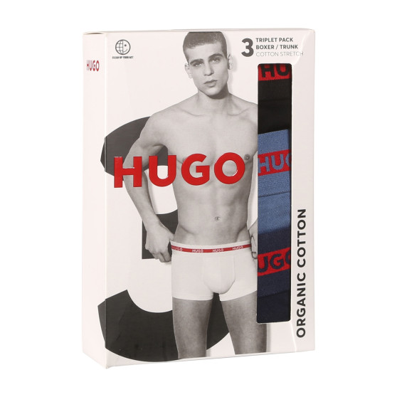 3PACK Moške boksarice HUGO večbarvne (50517883 970)