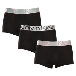 3PACK Moške boksarice Calvin Klein črne (NB3074A-QTE)