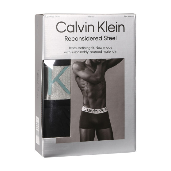 3PACK Moške boksarice Calvin Klein črne (NB3074A-QTE)