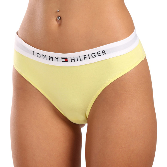 Ženske hlačke Tommy Hilfiger rumena (UW0UW04145 ZIN)