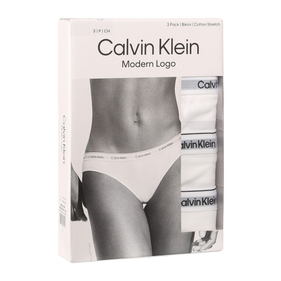 3PACK ženske hlačke Calvin Klein bele (QD5207E-100)