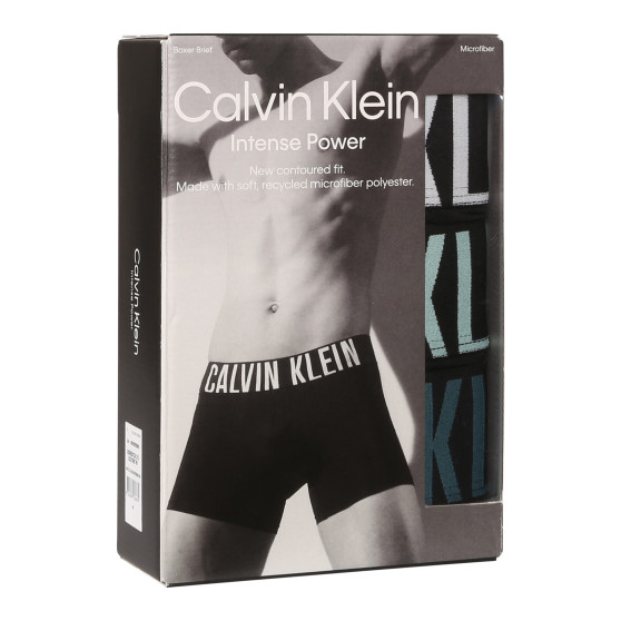 3PACK Moške boksarice Calvin Klein črne (NB3612A-Q1L)