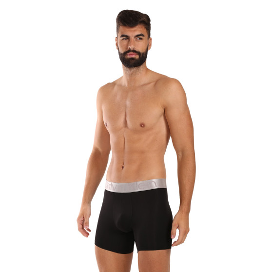 3PACK Moške boksarice Calvin Klein črne (NB3075A-QTE)