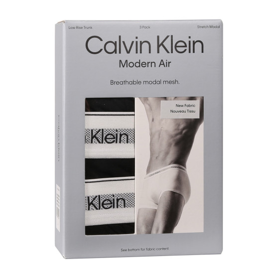 3PACK Moške boksarice Calvin Klein črne (NB3956A-UB1)