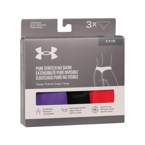 3PACK ženske tangice Under Armour večbarvne (1383894 001)