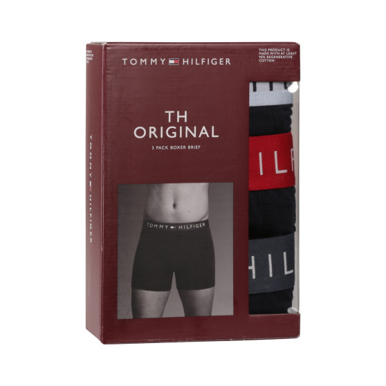 3PACK moške boksarice Tommy Hilfiger temno modre (UM0UM03431 0R1)