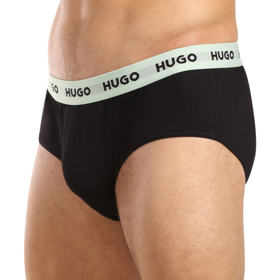 3PACK moške hlačke HUGO črna (50517879 961)