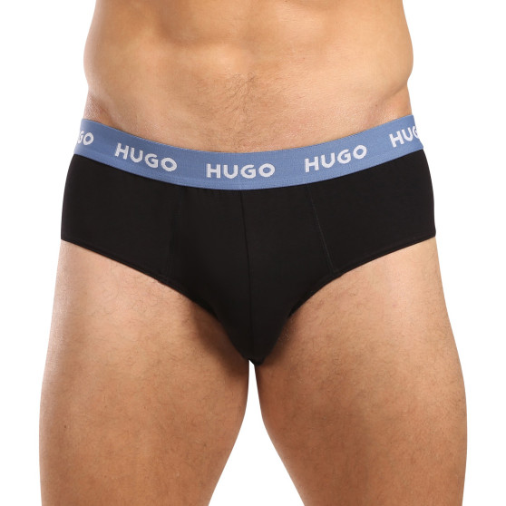 3PACK moške hlačke HUGO črna (50517879 961)