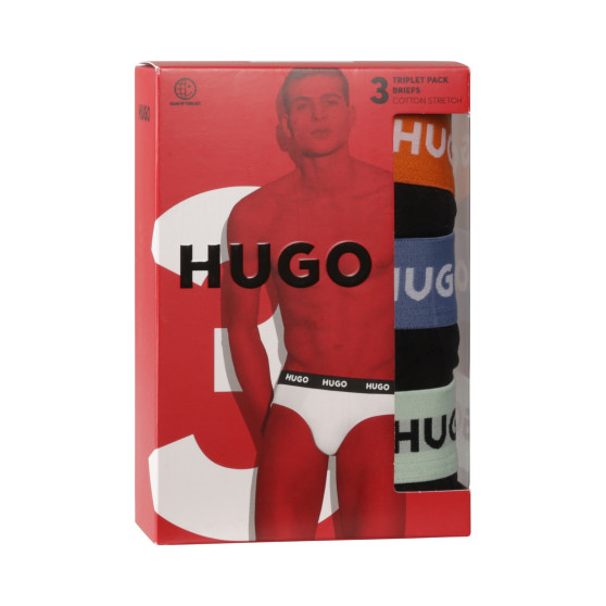 3PACK moške hlačke HUGO črna (50517879 961)