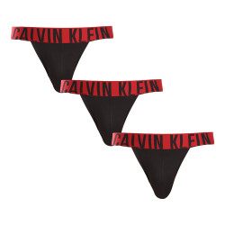 3PACK moške jockstrapi Calvin Klein črne (NB3606A-Q5X)