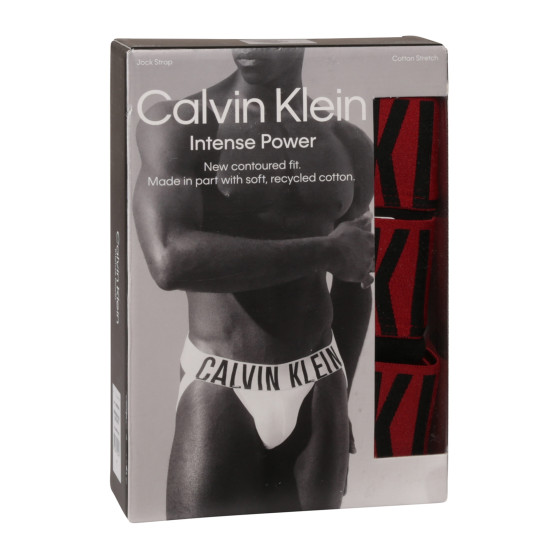 3PACK moške jockstrapi Calvin Klein črne (NB3054A-I20)