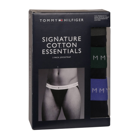 3PACK moške jockstrapi Tommy Hilfiger črne (UM0UM03384 0UI)