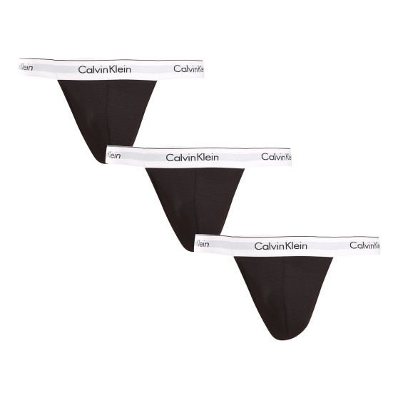 3PACK moške tangice Calvin Klein črna (NB3226A-001)