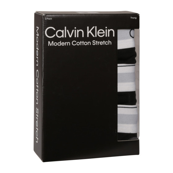 3PACK moške tangice Calvin Klein črna (NB3226A-001)