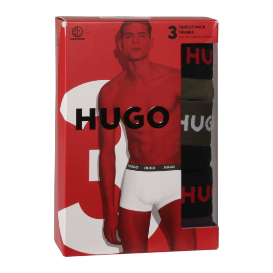 3PACK Moške boksarice HUGO večbarvne (50517878 987)