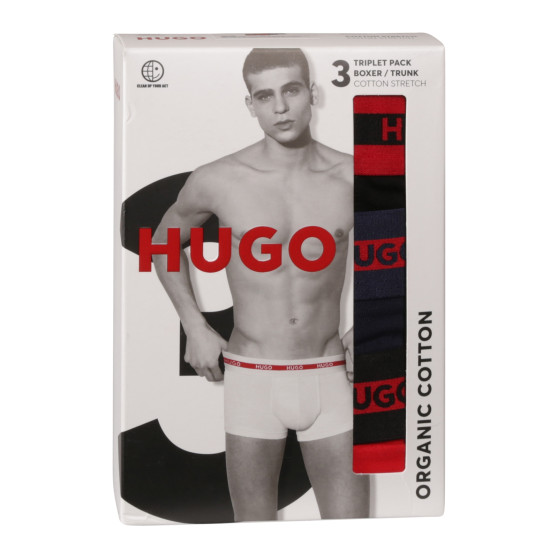 3PACK Moške boksarice HUGO večbarvne (50517883 960)