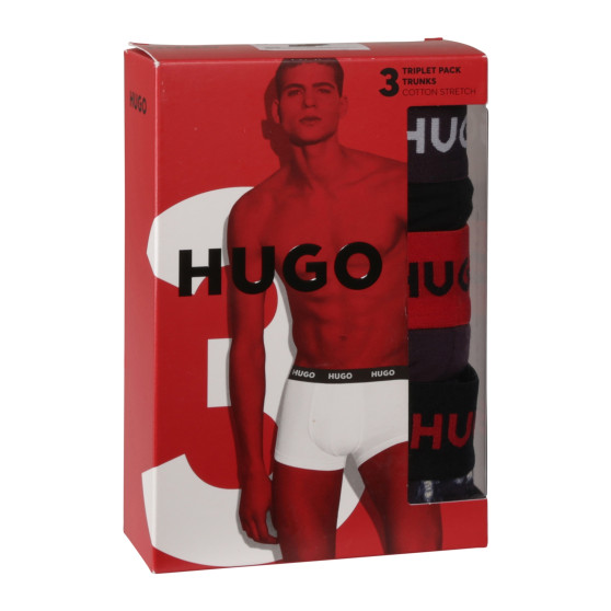 3PACK Moške boksarice HUGO večbarvne (50517894 982)