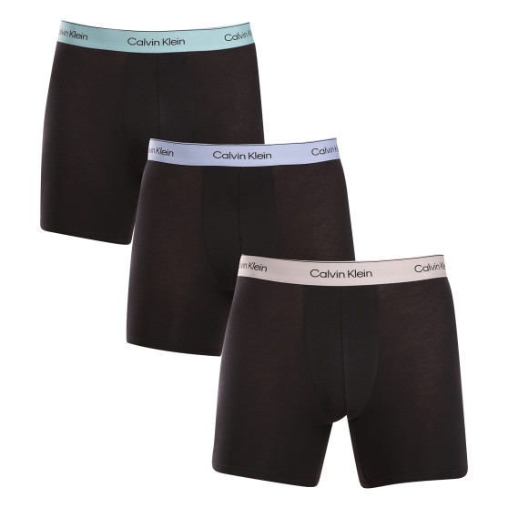 3PACK Moške boksarice Calvin Klein črne (NB3964A-U2Y)