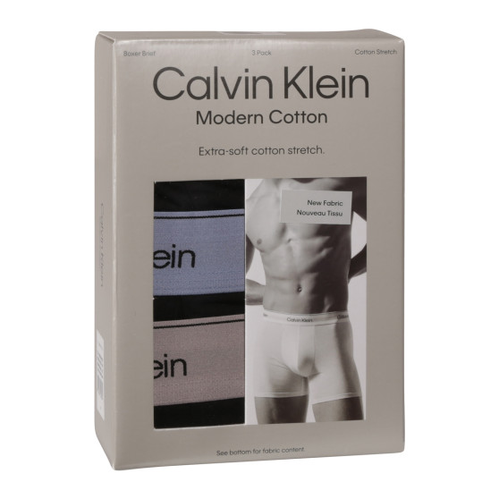 3PACK Moške boksarice Calvin Klein črne (NB3964A-U2Y)