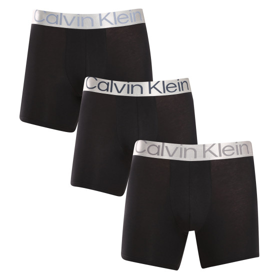 3PACK Moške boksarice Calvin Klein črne (NB3131A-PZE)