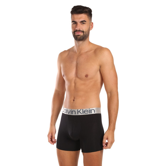 3PACK Moške boksarice Calvin Klein črne (NB3131A-PZE)