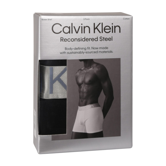 3PACK Moške boksarice Calvin Klein črne (NB3131A-PZE)