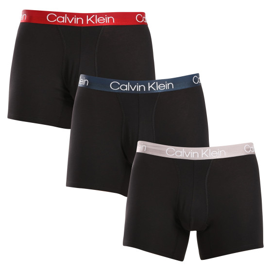 3PACK Moške boksarice Calvin Klein črne (NB2971A-PZI)