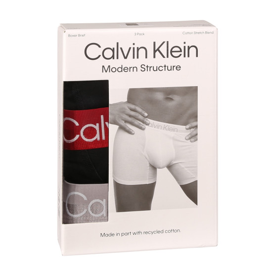 3PACK Moške boksarice Calvin Klein črne (NB2971A-PZI)