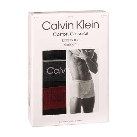 3PACK Moške boksarice Calvin Klein črne (NB4002A-PRU)