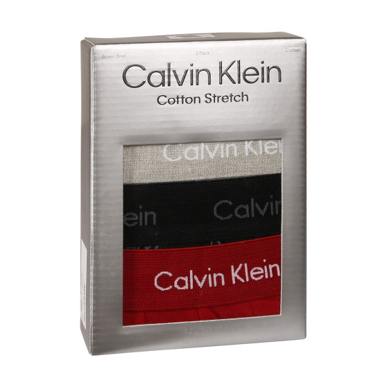 3PACK Moške boksarice Calvin Klein večbarvne (NB3057A-QYP)