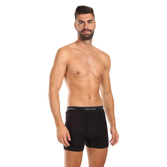 3PACK Moške boksarice Calvin Klein črne (NB4003A-001)