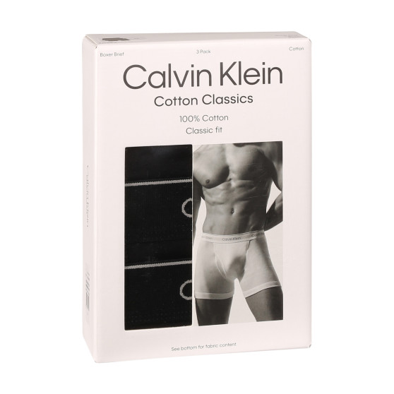 3PACK Moške boksarice Calvin Klein črne (NB4003A-001)