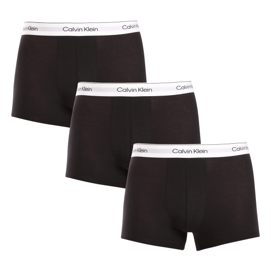 3PACK Moške boksarice Calvin Klein črne (NB3963A-UB1)