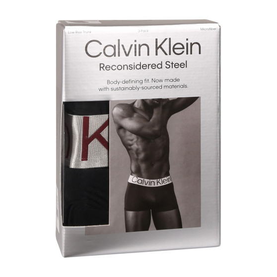 3PACK Moške boksarice Calvin Klein črne (NB3074A-Q09)